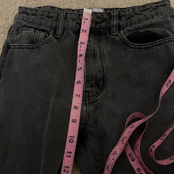 Princess Polly 100% Cotton slim fit straight ankle mom jean 0-2 24-26” gray wash - Picture 4 of 13